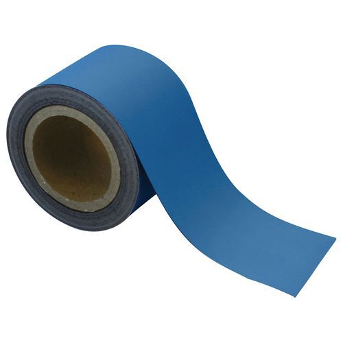 Magnetické pásky na regály Manutan Expert, 10 m, modré