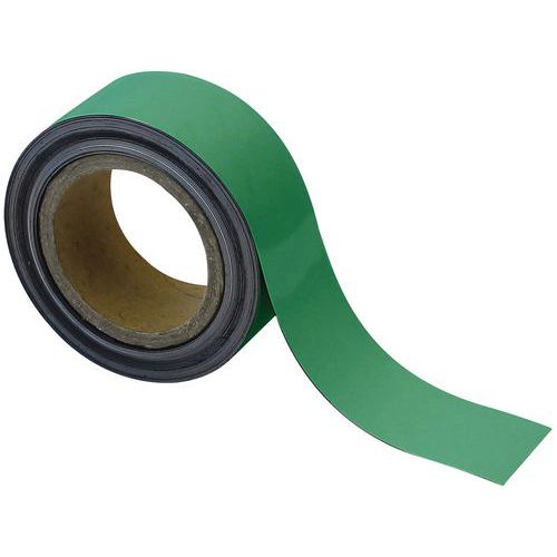 Magnetické pásky na regály Manutan Expert, 10 m, zelené