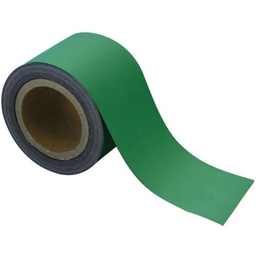 Magnetické pásky na regály Manutan Expert, 10 m, zelené