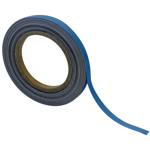 Magnetické pásky na regály Manutan Expert, 10 m, modré