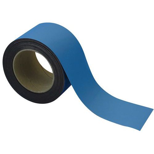 Magnetické pásky na regály Manutan Expert, 10 m, modré
