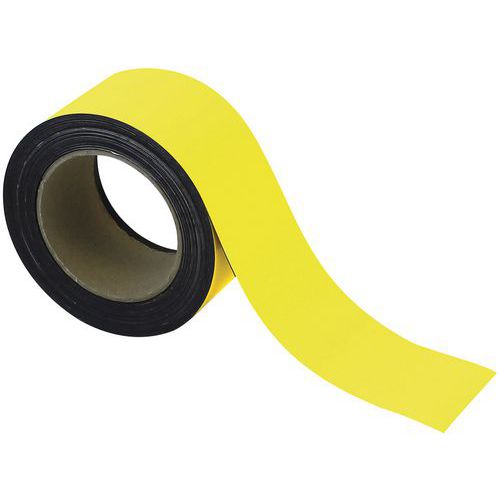 Magnetické pásky na regály Manutan Expert, 10 m, žluté