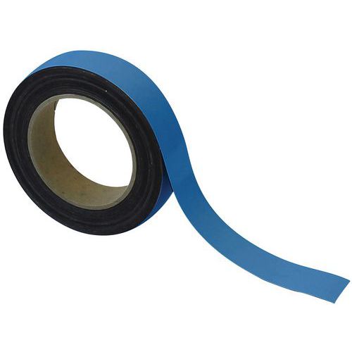 Magnetické pásky na regály Manutan Expert, 10 m, modré
