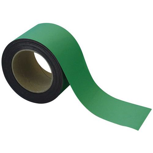 Magnetické pásky na regály Manutan Expert, 10 m, zelené