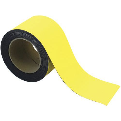 Magnetické pásky na regály Manutan Expert, 10 m, žluté