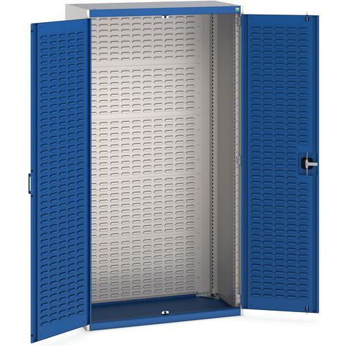 Dílenské skříně s perfo panely pro držáky na boxy/boxy