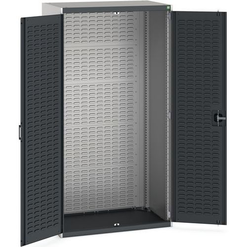Dílenské skříně s perfo panely pro držáky na boxy/boxy