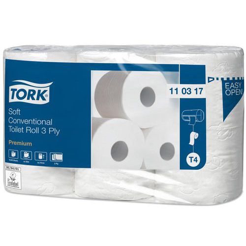 Toaletní papír Tork Premium Extra Soft 3vrstvy 248 útržků T4, 6ks