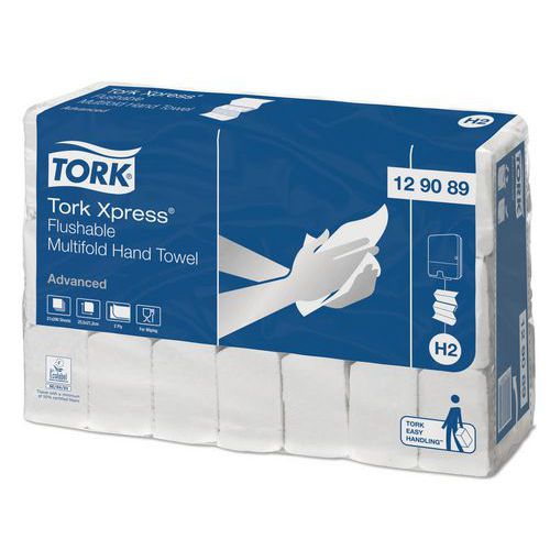 Papírové ručníky skládané Tork Xpress splachovatelné bílá H2, 4200ks