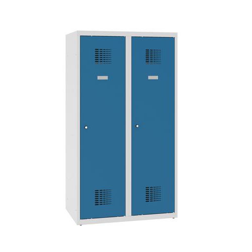 Snížené školní šatní skříně, 2 sloupce, 400 mm, cylindrický zámek