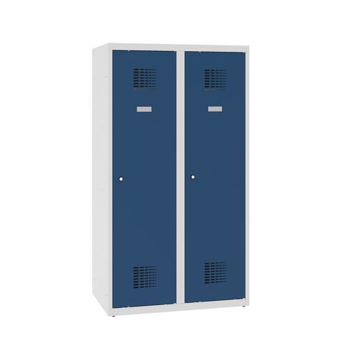Snížené školní šatní skříně, 2 sloupce, 400 mm, cylindrický zámek