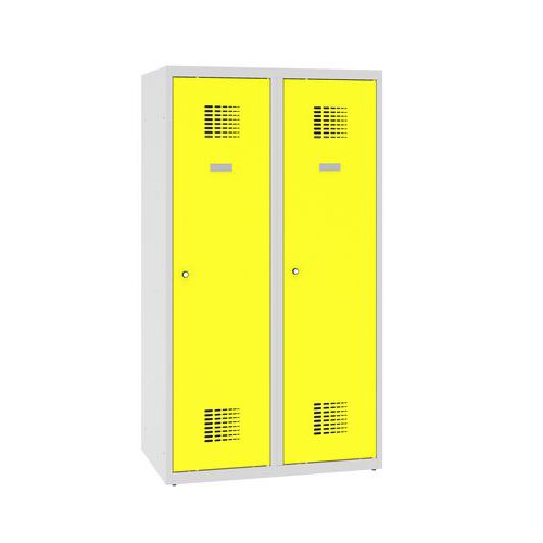 Snížené školní šatní skříně, 2 sloupce, 400 mm, cylindrický zámek