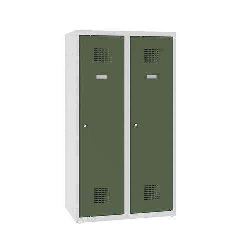Snížené školní šatní skříně, 2 sloupce, 400 mm, cylindrický zámek