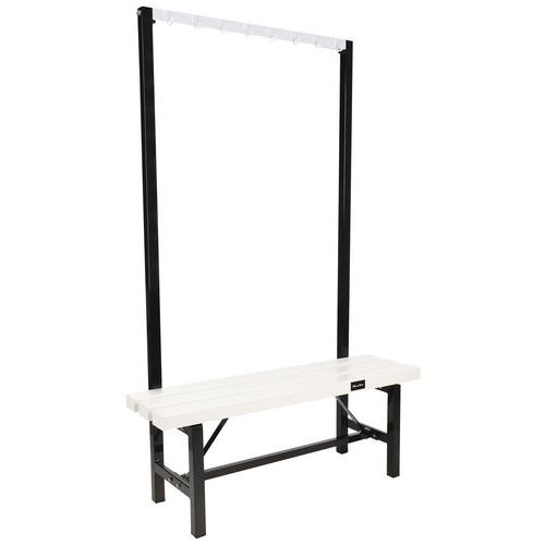 Lavice Manutan Expert s věšákovou stěnou, 115 cm Lavice Manutan Expert s věšákovou stěnou, 115 cm