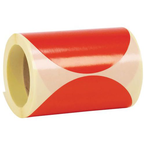 Samolepicí značkovací kolečka Manutan Expert, průměr 150 mm, 250 ks na roli