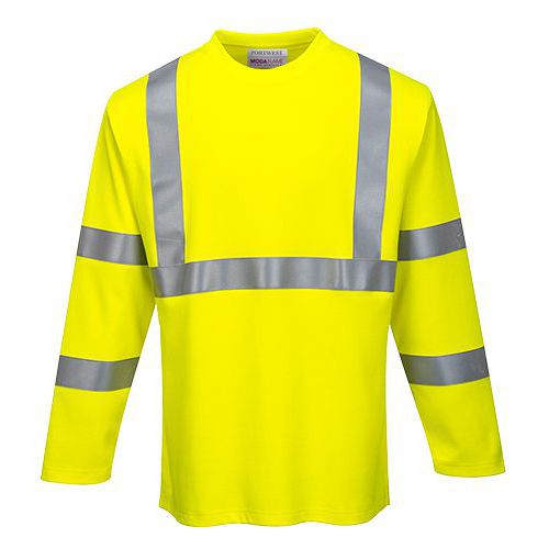 FR Hi-Vis tričko s dlouhým rukávem, žlutá