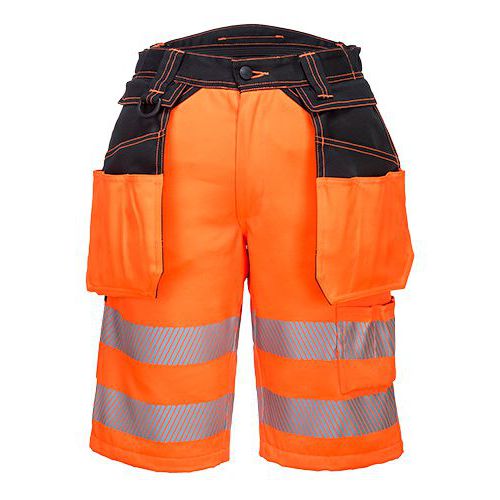 Reflexní kraťasy PW3 Hi-Vis Holster, oranžová/černá