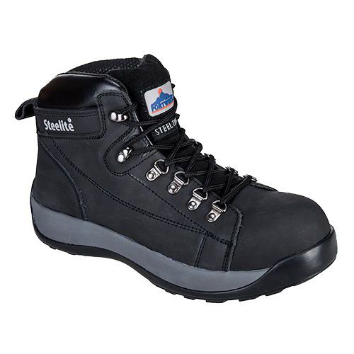 Steelite Mid Cut Nubuck kotníková obuv SB HRO, černá