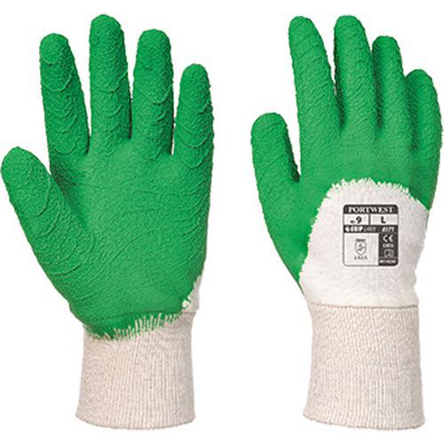 Latexová rukavice Open Back Crinkle, zelená/bílá