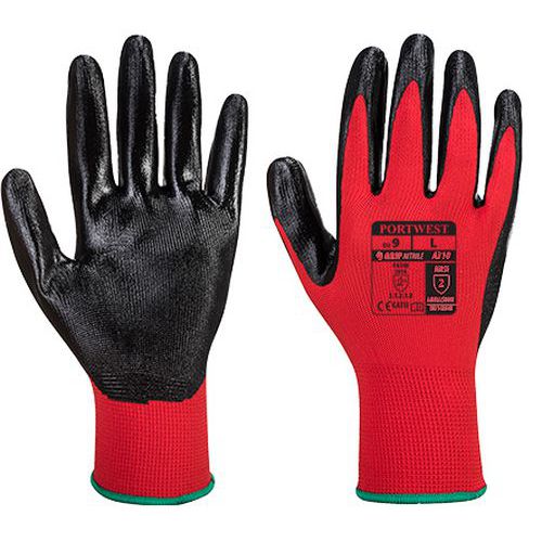 Nitrilová rukavice Flexo Grip, červená/černá