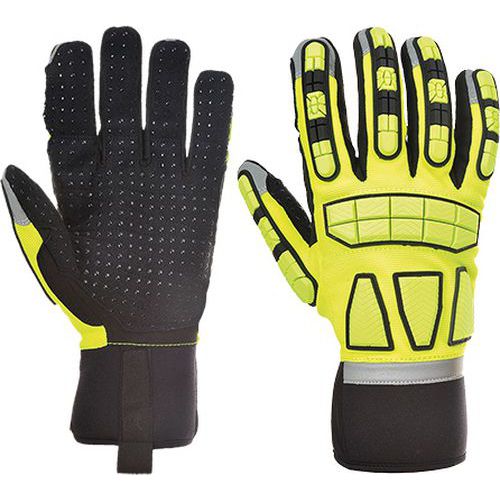 Nezateplené rukavice Safety Impact, žlutá