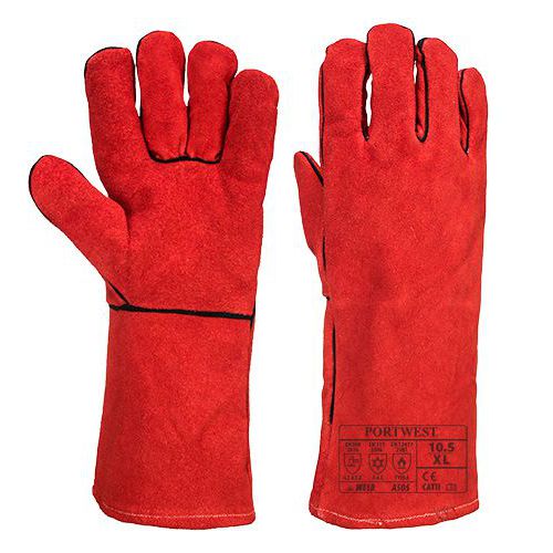 Zimní svařovací rukavice, červená