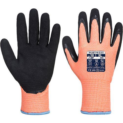 Zimní rukavice Vis-Tex HR Cut Nitril, černá/oranžová
