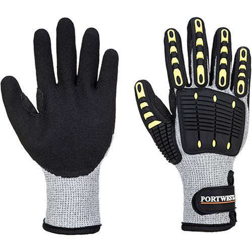Zateplená rukavice Anti Impact Cut Resistant, šedá/černá