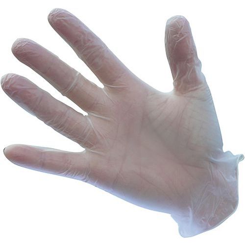 Jednorázové pudrované rukavice, transparentní