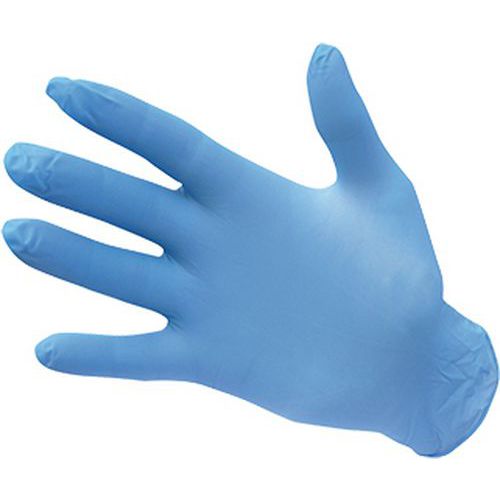Nepudrované jednorázové nitrilové rukavice, modrá
