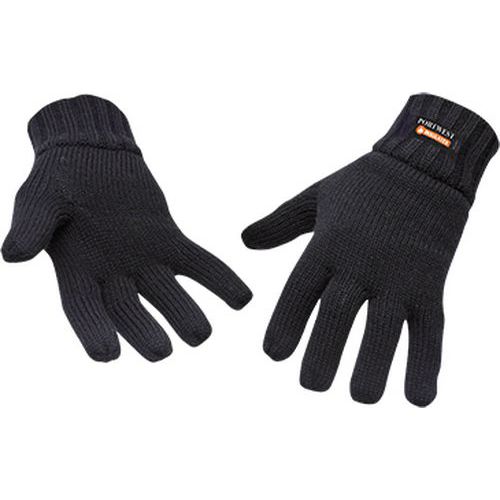 Pletené rukavice s podšívkou Insulatex, černá