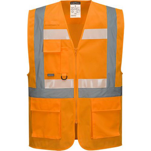 Reflexní vesta Executive Glowtex Hi-Vis se zipem Ezee, oranžová Reflexní vesta Executive Glowtex Hi-Vis se zipem Ezee, oranžová