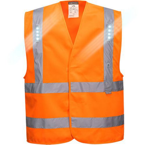Reflexní vesta LED Vega Hi-Vis, oranžová Reflexní vesta LED Vega Hi-Vis, oranžová