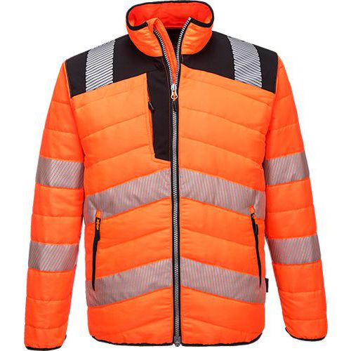 Reflexní zateplená bunda PW3 Hi-Vis Baffle, oranžová/černá