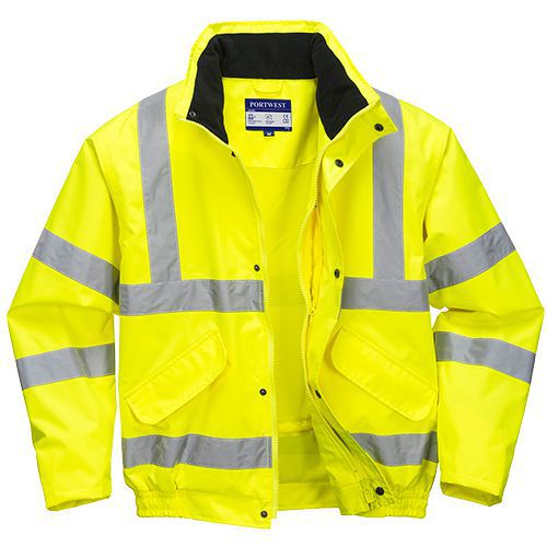 Reflexní bunda bomber Super Hi-Vis, žlutá