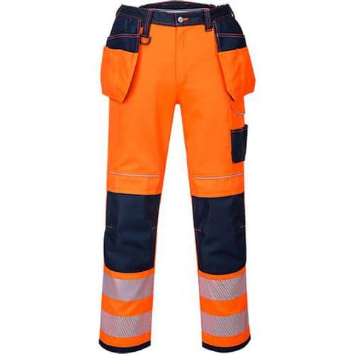 Reflexní kalhoty PW3 Holster Hi-Vis, modré/oranžové