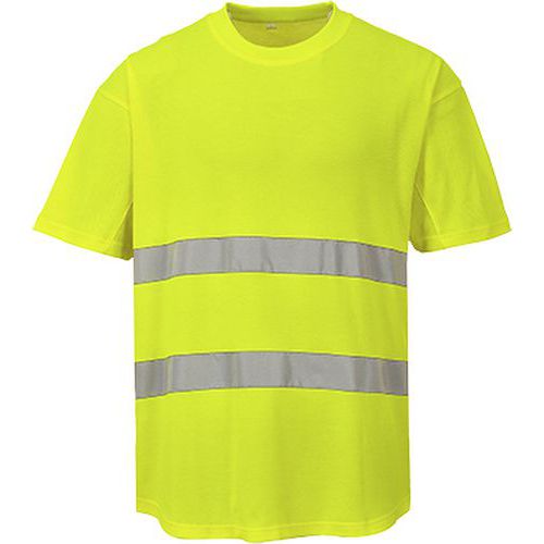 Reflexní tričko s krátkým rukávem Mesh Hi-Vis, žluté