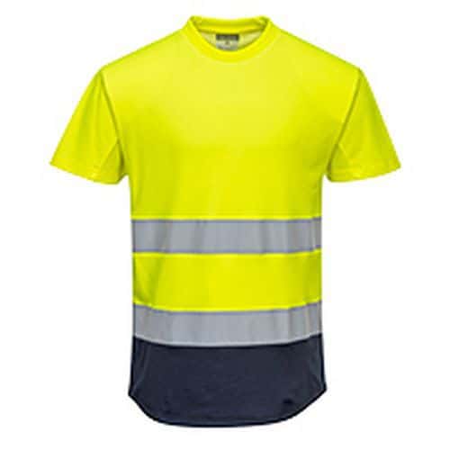 Reflexní tričko s krátkým rukávem Hi-Vis, žluté/modré