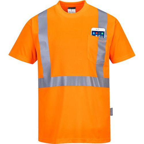 Reflexní tričko s krátkým rukávem Pocket Hi-Vis, oranžové