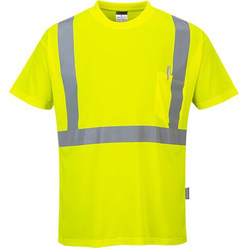 Reflexní tričko s krátkým rukávem Pocket Hi-Vis, žluté