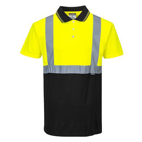 Reflexní polokošile s krátkým rukávem Two-Tone Hi-Vis, žlutá/černá