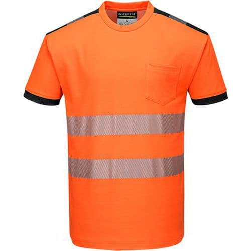 Reflexní tričko s krátkým rukávem PW3 Hi-Vis, oranžové/modré