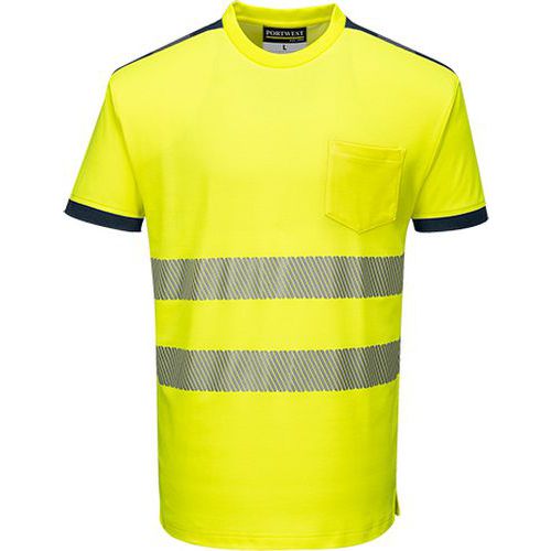 Reflexní tričko s krátkým rukávem PW3 Hi-Vis, žluté/modré