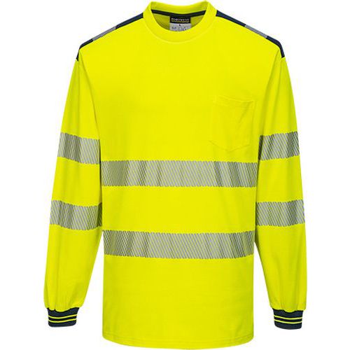 Reflexní tričko s dlouhým rukávem PW3 Hi-Vis, žluté/modré