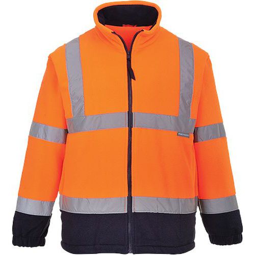 Reflexní fleecová bunda Hi-Vis, oranžová/modrá