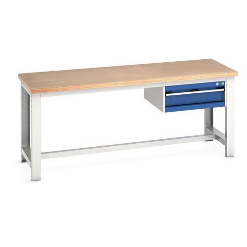 Pracovní stoly Bott Cubio, multiplex, 1 zásuvka, šíře 200 cm