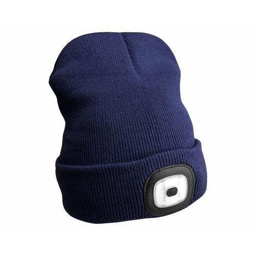 Čepice s čelovkou 180lm, nabíjecí, USB, univerzální velikost, bavlna/PE, SIXTOL