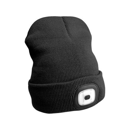 Čepice s čelovkou 180lm, nabíjecí, USB, univerzální velikost, bavlna/PE, SIXTOL