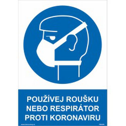 Používej ochranu dýchacích cest proti koronaviru, 420 x 297 mm, A3