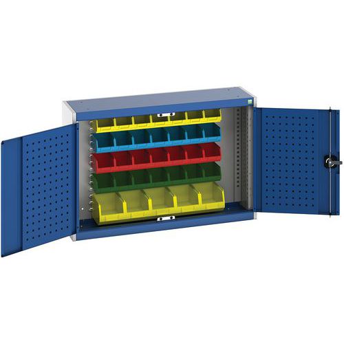 Závěsné skříňky Bott Cubio s boxy a perfopanely na nářadí